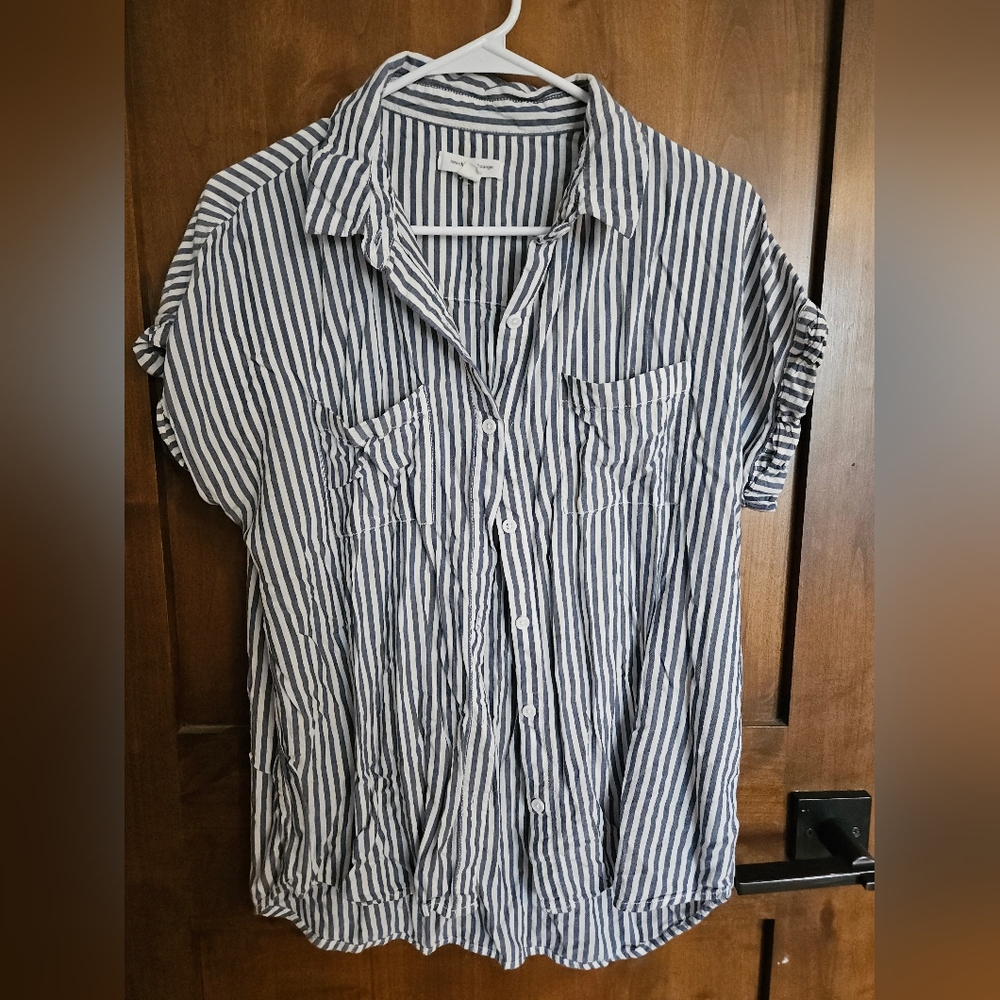 Beachlunchlounge shirt stripped short sleeve large